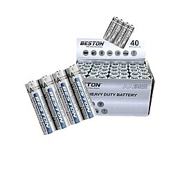 Beston AA 1.5V Çinko Karbon Kalem Pil 40'lı Kutu | R6 - Beston