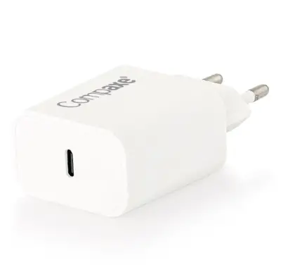 COMPAXE 20W Pd 3A Type-C Çıkışlı Şarj Adaptörü (Başlık) Beyaz - 2