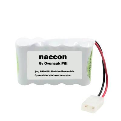 Naccon 6V 1000mAh Tamiya Soketli Şarjlı Oyuncak Pili AA Kalem Pilli - 1