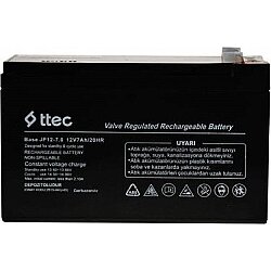 TTEC 12V 7Ah Bakımsız Kuru Tip Akü | UPS ve Oyuncak Aküsü - 2