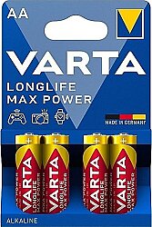 Varta Longlife Max Power AA 4'lü Alkaline Pil | Uzun Ömürlü Kalem Pil - Varta