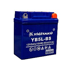 Yiğit Akü YB5L-BS 12V 5Ah MT Serisi Dik Motosiklet Aküsü (MF) Bakım Gerektirmeyen - 2